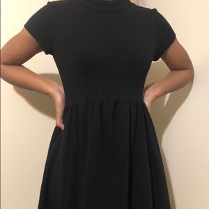 black rose patterned dress